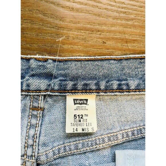 Vintage Y2K Levis 512 Slim Fit Tapered Leg Lightwash JEans USA Womens 14 Short - Picture 4 of 12